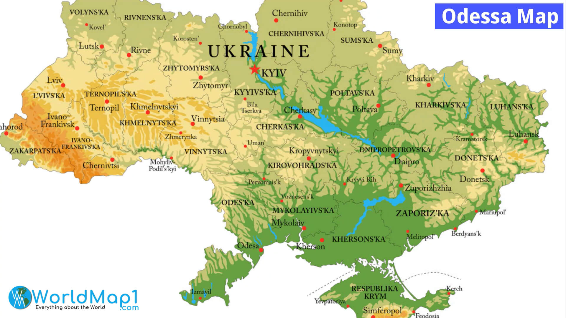 Odessa map